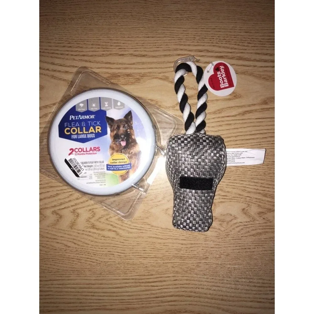 New 2 PetArmor Flea/Tick Dog Collars Size Large & Free Toy